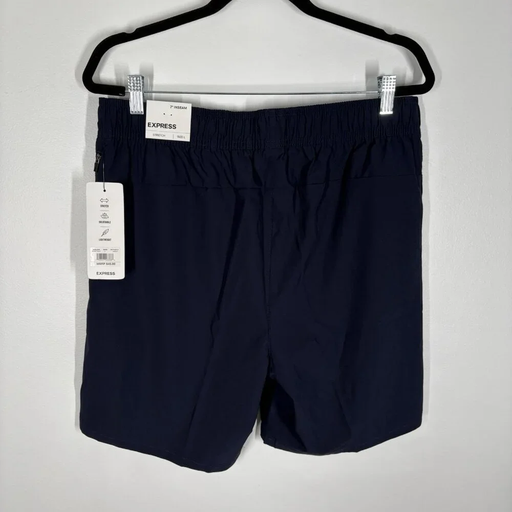Express Men Sz XL Sport Navy Blue Drawstring Elastic Waist 7